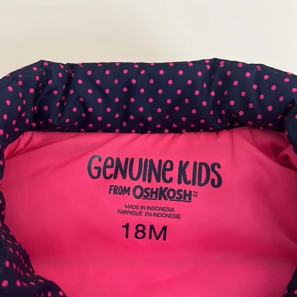 NWOT 18mo Girls Puffer Vest from Genuine Kids by OshKosh